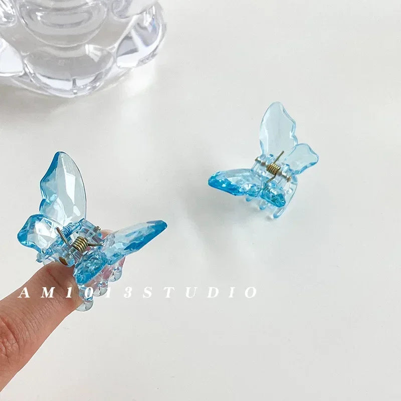 Cute Transparent Hair Claw Clips Barrettes Mini Butterfly Hair Clips for Women Non-slip Girls Headband Hair Accessories