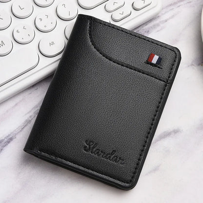 1Pc New Super Slim Soft Wallet PU Leather Mini Credit Card Wallet Purse Card Holders Men Wallet Thin Small Short Skin Wallets