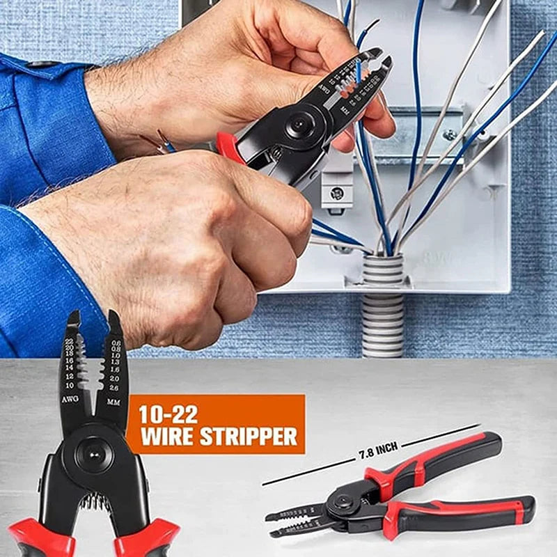 5 IN 1 Multifunctional Pliers Set Quick Change Pliers Head with Wire Pliers Scissors Cable Cutter Wire Stripper Crimping Pliers
