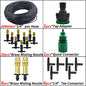 15M-30M Outdoor Misting Cooling System Garden Irrigation Watering 1/4'' Brass Atomizer Nozzles 4/7mm Hose for Patio Greenhouse