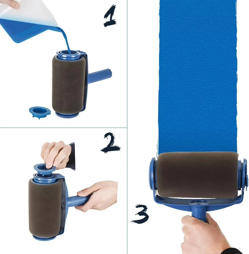 1Pc Paint Roller Brush - Handheld Paint Roller - Cleaning Paint Roller - Roller Tool For Painting Room Walls Ceilings Floors