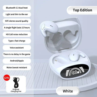 Wireless Sports Bluetooth Headphones Highend Tws Dual Ear Sleep In Ear Md538 Mini Painless Call Noise Cancelling Thin Headphones