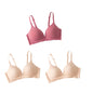 3Pcs/Set Seamless Bras For Women Non-wire Glossy Underwear Push Up Bra Without Steel Ring 3/4 Cup Female Comfort Lingerie