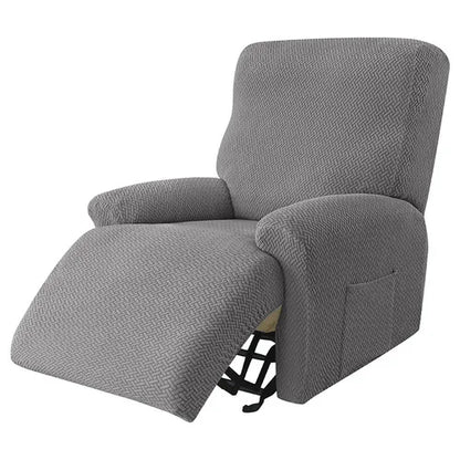 Recliner Sofa Cover Lazy Chair Solid Color Cushion Cover Sofa Cover 1/2/3/4 Seat Waterproof Leaf Texture Sofa