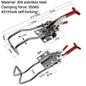 304 Stainless Steel / Iron galvanized Quick Fixture Adjustable Buckle Lock Clamp Box Buckle Horizontal Fixture Door Bolt Clamp