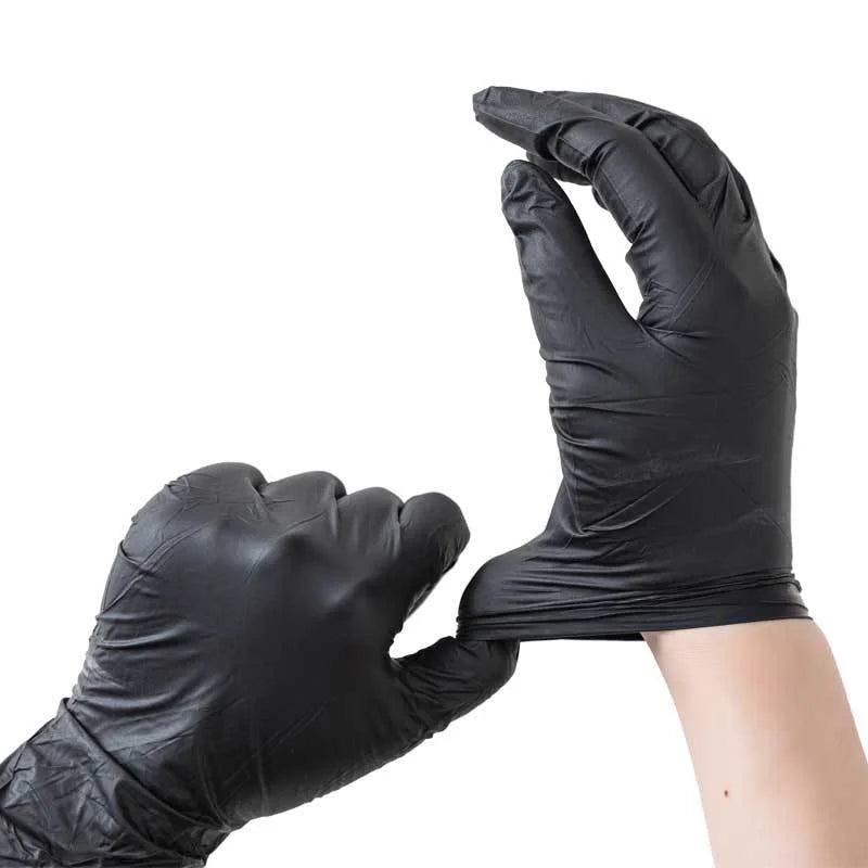 50/100PCS Disposable Black Nitrile Gloves for Household Use Latex Free Powder Free Cleaning Gloves Tattoo  Hairdressing Tools