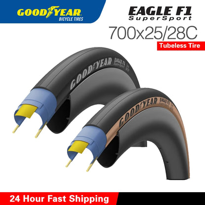 Goodyear Bicycle Tires Eagle F1 Supersport  700x28C Tubeless Road Bike Tire 700x25C Clincher Foldable Gravel Cycling Tire Parts