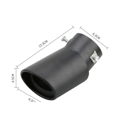 1PCS 2.5" Inlet Car Auto Exhaust Muffler Tip Pipe  Stainless Steel Chrome Trim Rear Tail Throat For Most Cars