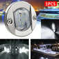 3Inch 6 Led Round Chrome Marine LED Transom Mount Stern Anchor Navigation Light Waterproof Boat Marine Lights 6-2835-SMD 12V DC