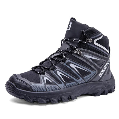 Outdoor Men Hiking Shoes Lightweight Anti Slip Waterproof Mens Boots Comfortable Climbing Hunting Trekking Camping Shoes Size 48