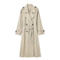 Willshela Women Fashion With Belt Solid Double Breasted Trench Vintage Lapel Neck Long Sleeves Female Chic Lady Outfits