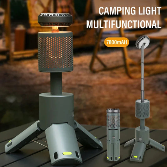 LED Outdoor Camping Lantern, UBS Refillable, Adjustable Color Temperature Outdoor Portable Lantern, IP65 Waterproof, Retractab