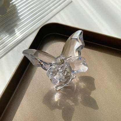 Cute Transparent Hair Claw Clips Barrettes Mini Butterfly Hair Clips for Women Non-slip Girls Headband Hair Accessories