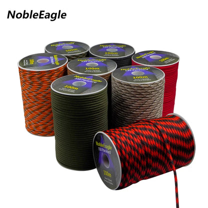 Military 550 Paracord Rope 100M 50M 7 Strand 4mm Parachute Cord Outdoor Camping Survival Gear DIY Bracelet Tent Line