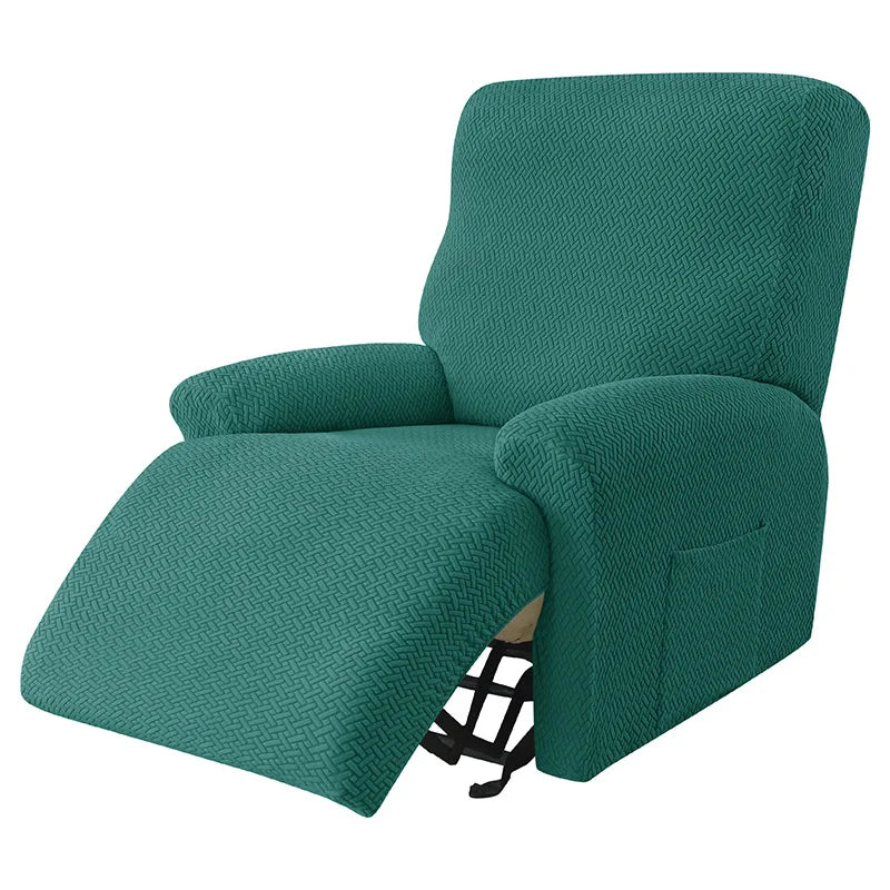 Recliner Sofa Cover Lazy Chair Solid Color Cushion Cover Sofa Cover 1/2/3/4 Seat Waterproof Leaf Texture Sofa
