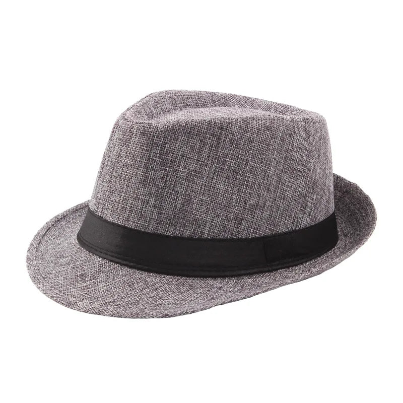 Trendy Wide Brim Men Straw Hat Women Summer Solid Color Fedoras Jazz Sun Cap Outdoor Casual Panama Cowboy Hats