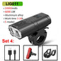 NEWBOLER Smart Bicycle Light Front 10000mAh Bike Light 6000Lumen Waterproof  USB Charging MTB Road Cycling Lamp Bike Accessories