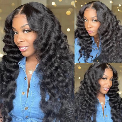 Loose Deep Wave Human Hair Wigs For Women Human Hair Glueless Wig Human Hair Ready To Wear Pre Plucked Brazilian Raw Human Hair