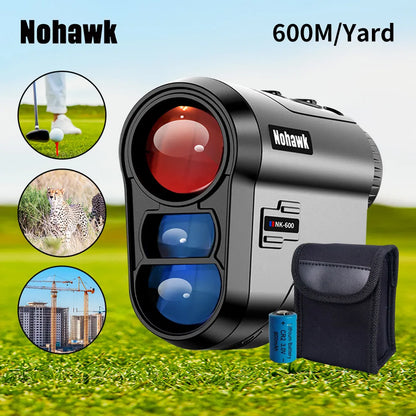 Nohawk Multifunctional Golf Laser Rangefinder Telescope with Flag-Lock Slope Distance Meter for Hunting Construction Monocular