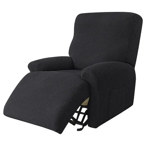 Recliner Sofa Cover Lazy Chair Solid Color Cushion Cover Sofa Cover 1/2/3/4 Seat Waterproof Leaf Texture Sofa