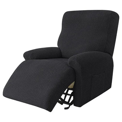 Recliner Sofa Cover Lazy Chair Solid Color Cushion Cover Sofa Cover 1/2/3/4 Seat Waterproof Leaf Texture Sofa