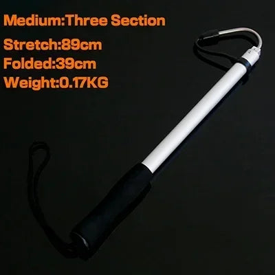 Squid Gaff Telescopic Fishing Gaff Stainless Steel Hook Spear Sea Boat Ice Fishing Tool Outdoor Telescoping Pole Fish Pliers