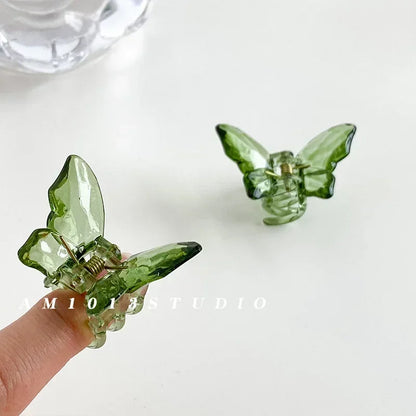 Cute Transparent Hair Claw Clips Barrettes Mini Butterfly Hair Clips for Women Non-slip Girls Headband Hair Accessories