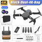 E88Pro RC Drone 4K Professinal With 1080P Wide Angle Dual HD Camera Foldable RC Helicopter WIFI FPV Height Hold Apron Sell Gift