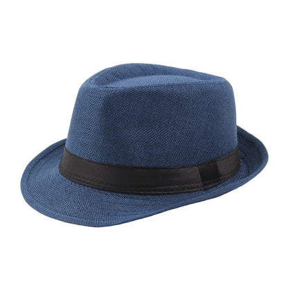 Trendy Wide Brim Men Straw Hat Women Summer Solid Color Fedoras Jazz Sun Cap Outdoor Casual Panama Cowboy Hats