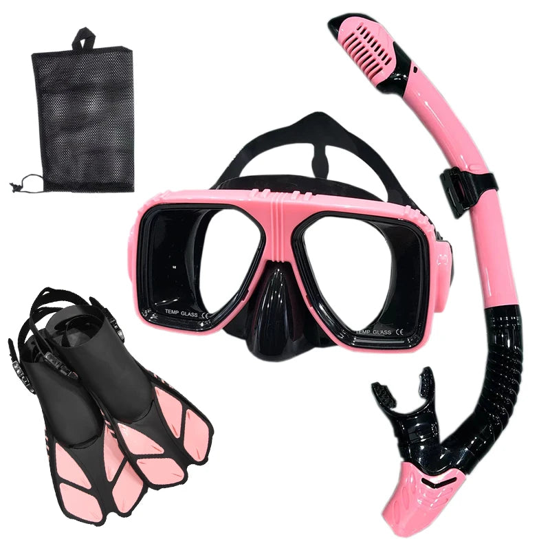 Snorkel Diving Mask  and  Goggles Diving Swimming Tube Set  Adult Unisex