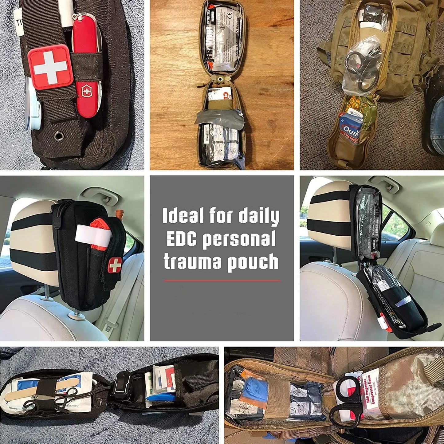 Tactical EMT First Aid Kit Pouch Bag With Tourniquet Scissors Bandage for Emergency IFAK Trauma Combat