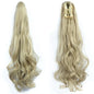 Synthetic Long Wavy Ponytail Ash Blonde Color Drawstring Ponytail Clip-on Hair Extensions For Women Black Blond Daily Use