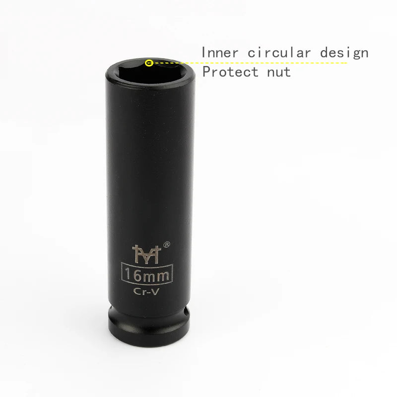 1/2" Inch Drive Deep Impact Sockets Metric Air Pneumatic Socket Wrench Head 10-38mm Standard Durable Car Auto Truck Repair Tools