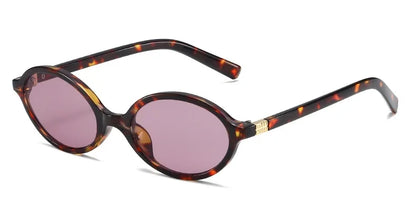 Fashion Oval Simple Literary Sunglasses Women Retro Small Frame Commuting Sunglasses Luxury Brand Design Travel Sunglasses UV400