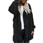 Plus Size Women Winter Warm Coat Jacket Outwear Ladies Cardigan Coat Double Sided Velvet Hooded Coat New Fashion Simple 2023