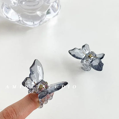 Cute Transparent Hair Claw Clips Barrettes Mini Butterfly Hair Clips for Women Non-slip Girls Headband Hair Accessories