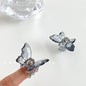 Cute Transparent Hair Claw Clips Barrettes Mini Butterfly Hair Clips for Women Non-slip Girls Headband Hair Accessories