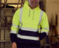Men Reflective Strip Sanitation Overalls Fleece Hooded Jacket for Cold-Proof Outdoor Sweater Work Safety Coat Outdoor