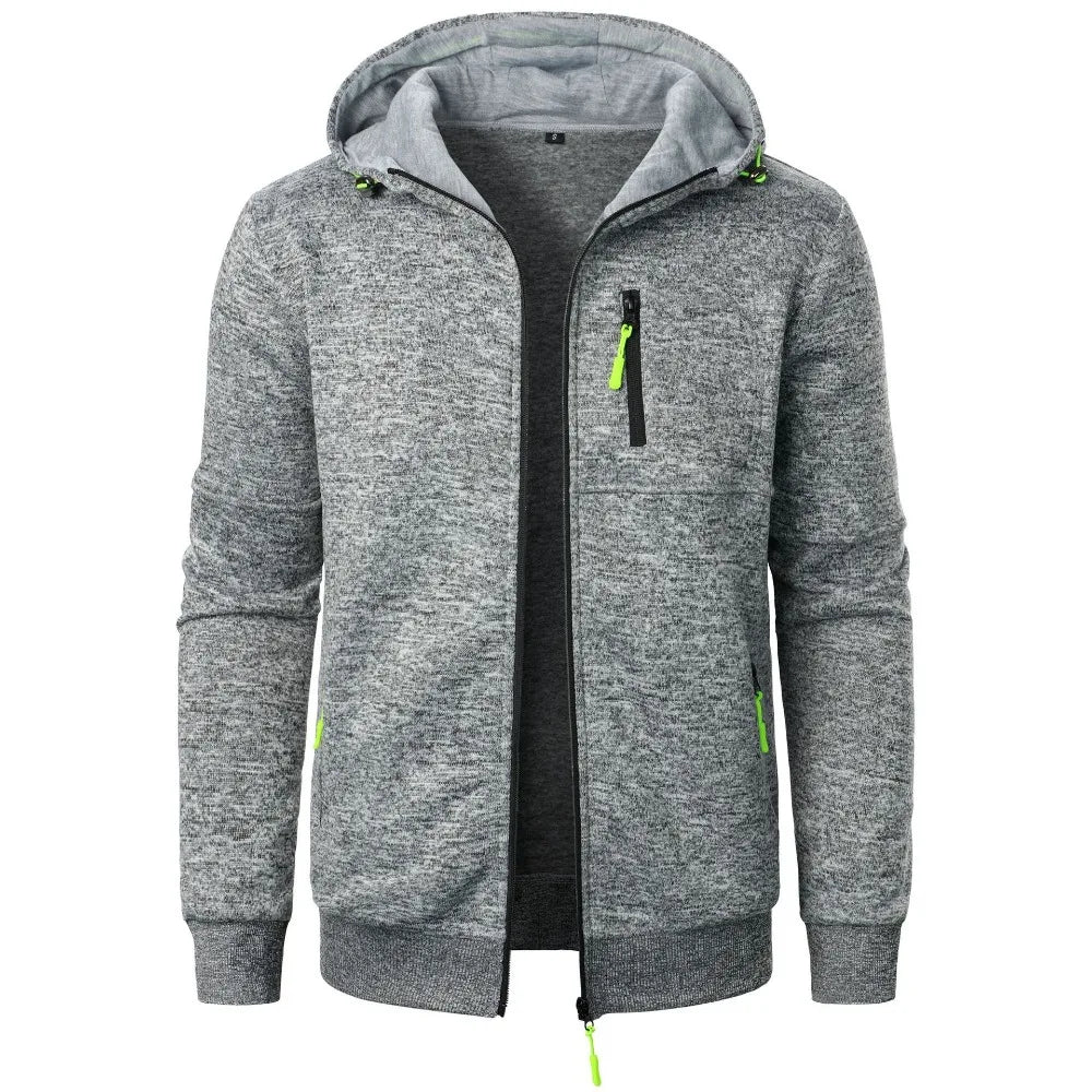 New Men's Sports Fitness Casual Sweatshirt Cardigan Hooded Jackets Cardigan Hooded Sweatshirts Baseball Jacket