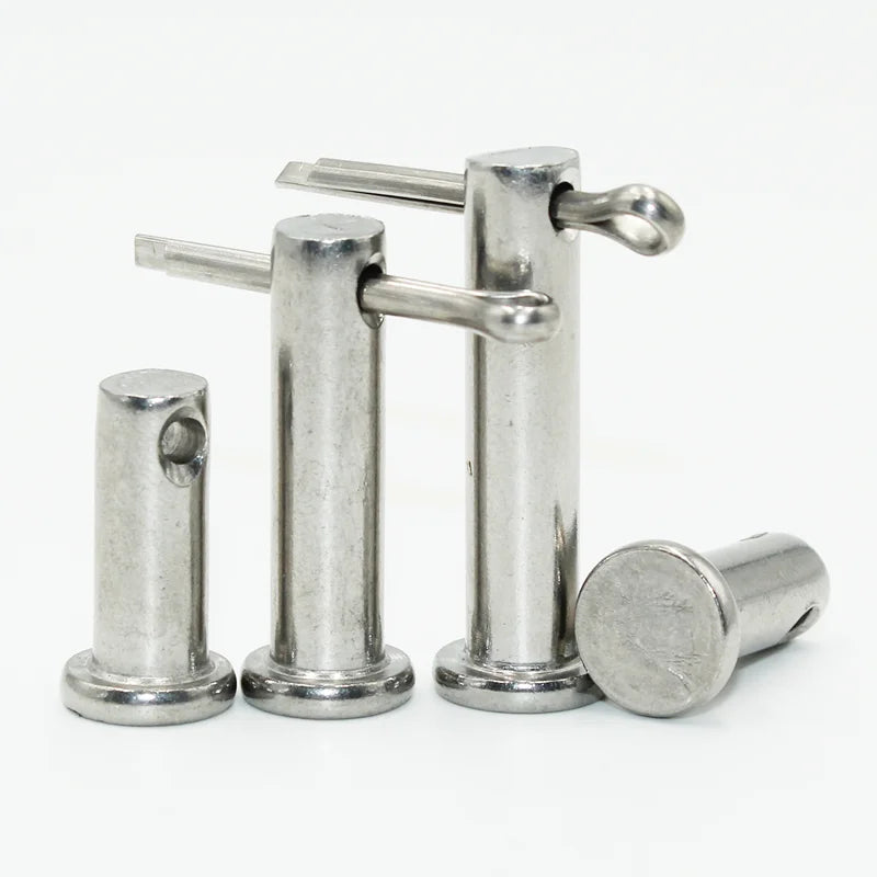 304 Stainless Steel with Hole Pin Shaft Cotter Pin Set Flat Head Cylindrical Pin Plug Pin Positioning Pin M3M4M5 M6 M8M10M12~M20