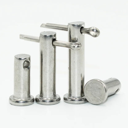 304 Stainless Steel with Hole Pin Shaft Cotter Pin Set Flat Head Cylindrical Pin Plug Pin Positioning Pin M3M4M5 M6 M8M10M12~M20