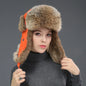 2024 New Winter Hat For Men Real Rabbit Fur Ear Cap Warm Winter Men Hat Fur Beret Russian Hats High Quality to Keep Warm