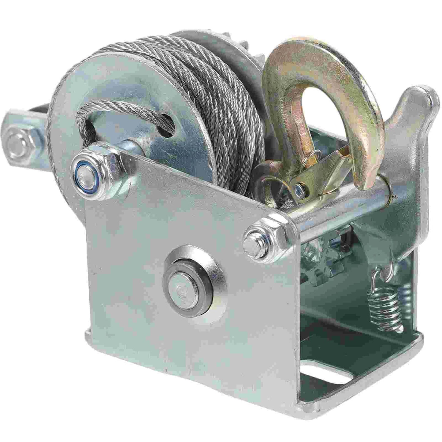 Hand Winch for Boat Marine Manual Ratchets Crank Trailer 500 Lb Metal Mini Towing