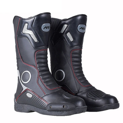 AMUMOTO Motorcycle Riding Boots Men's And Women's Pull Motorcycle Shoes Road Breathable Anti-fall Shoes Rider Four Seasons