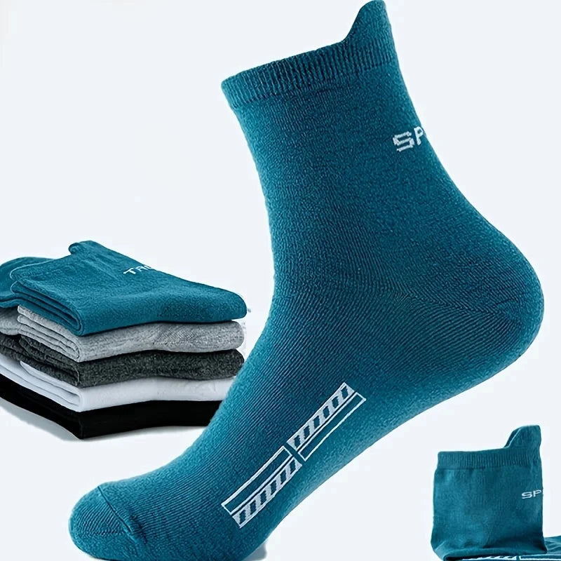 10pairs Men's Fashion Cotton Breathable Comfortable Ankle Socks, Men's Summer Socks