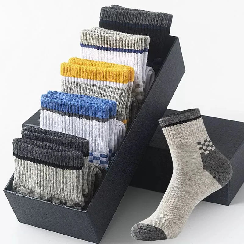 10pairs Men's Fashion Cotton Breathable Comfortable Ankle Socks, Men's Summer Socks
