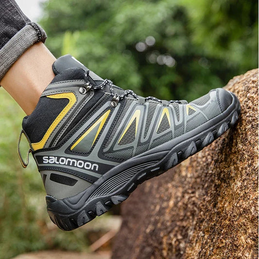 Outdoor Men Hiking Shoes Lightweight Anti Slip Waterproof Mens Boots Comfortable Climbing Hunting Trekking Camping Shoes Size 48