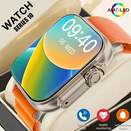 New Watch 10 Ultra Smart Watch 49mm 2024 New NFC Men Women GPS Track Bluetooth Call BT Music Games Wireless Charging Smartwatch