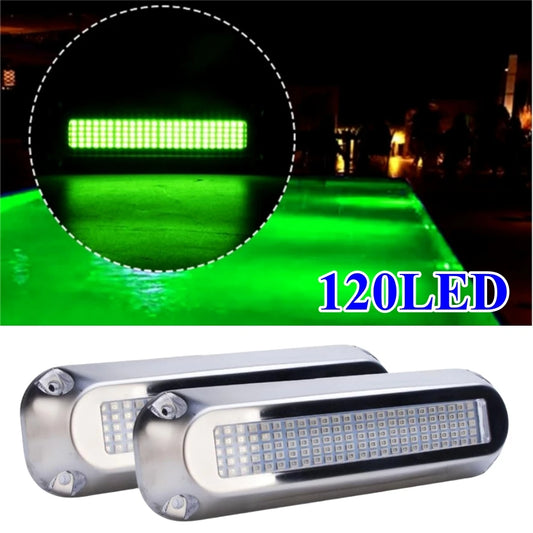 2PCS Boats Lighting 120LED Submersible Navigation Lights 12v/24v Underwater Boat Lights Led Waterproof Yacht Marine Accessories