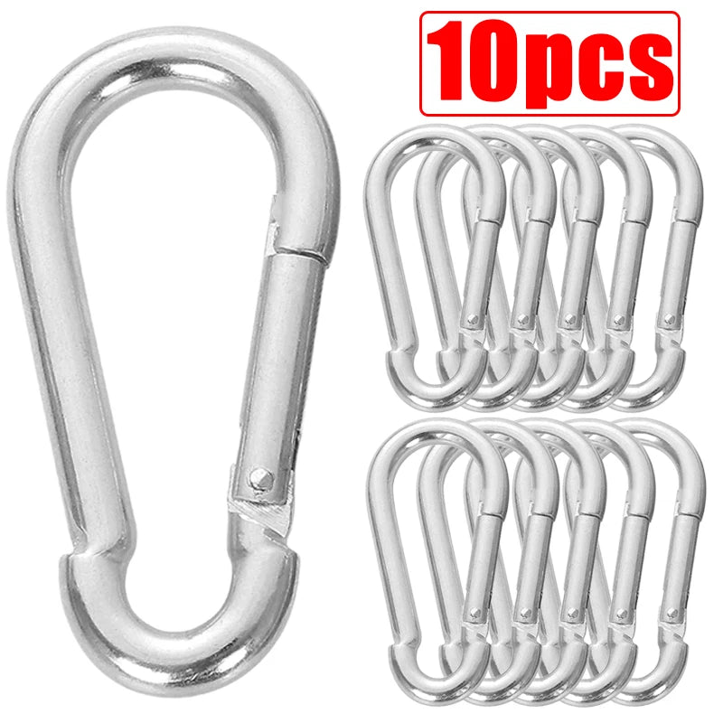 10/20/30Pcs Mini Carabiner Keychain Alluminum Alloy D-ring Buckle Spring Carabiner Snap Hook Clip Keychains Outdoor Camping Tool